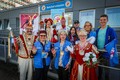 Das Dortmunder Prinzenpaar der Karnevalssession 2018/19, Prinz Thomas I. und Prinzessin Angelika II., bei ihrem Besuch in der Bahnhofsmission.